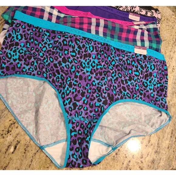 New! Lot of 9 Plus Size 26/28 Lane Bryant Cacique Full Brief Cotton Spandx Panty - Picture 7 of 14